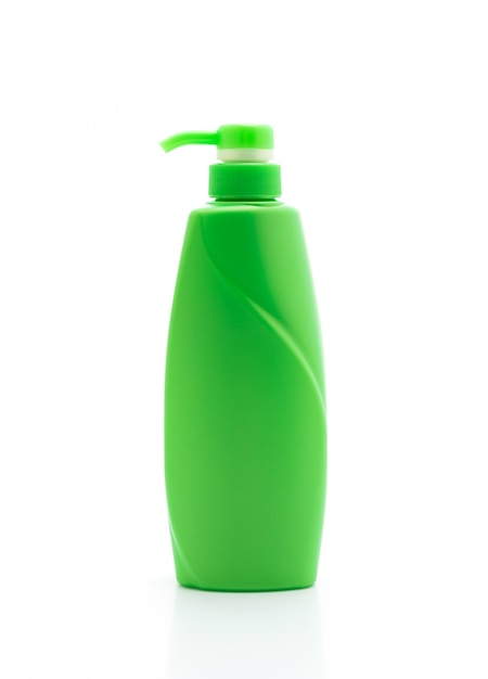 shampoo or hair conditioner bottle on white background