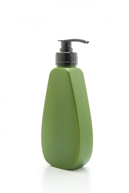 shampoo or hair conditioner bottle on white background