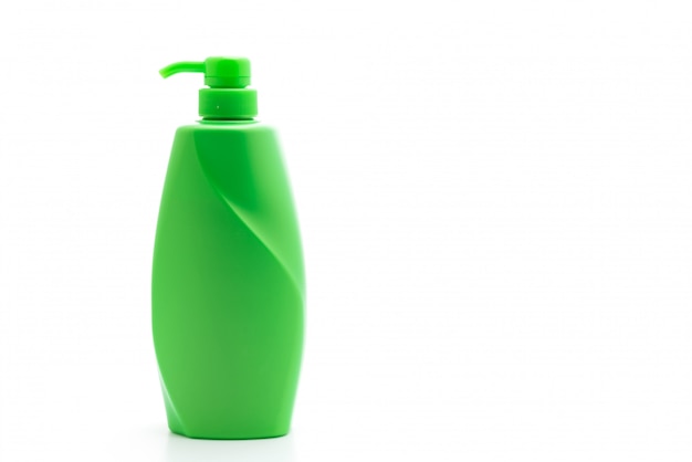 shampoo or hair conditioner bottle on white background