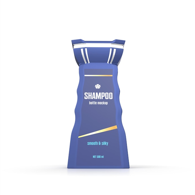 Modellazione 3d della scatola del prodotto dello shampoo