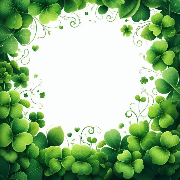 Photo shamrock green background saint patricks day background