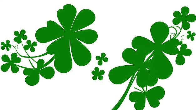 Shamrocks With Leaves Vector