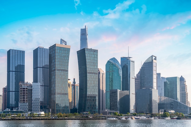 Shanghai lujiazui urban architectural skyline