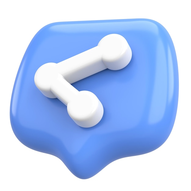 Share icon Share button 3D illustration