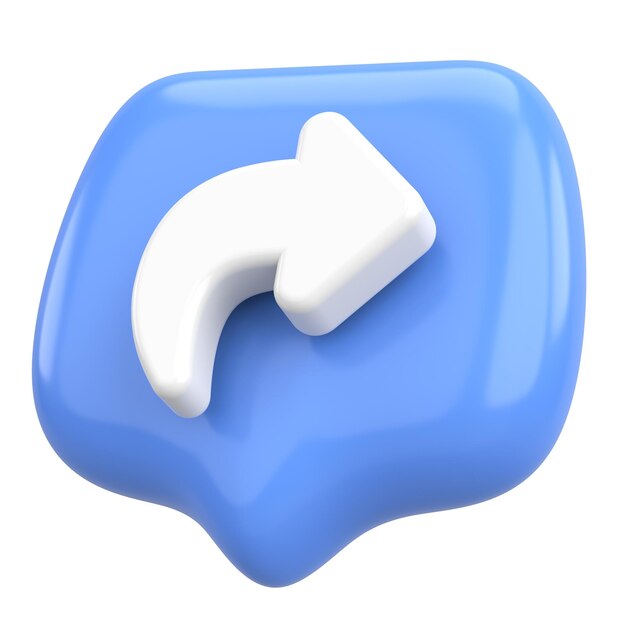 Share icon Share button 3D illustration