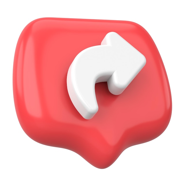 Share icon Share button 3D illustration