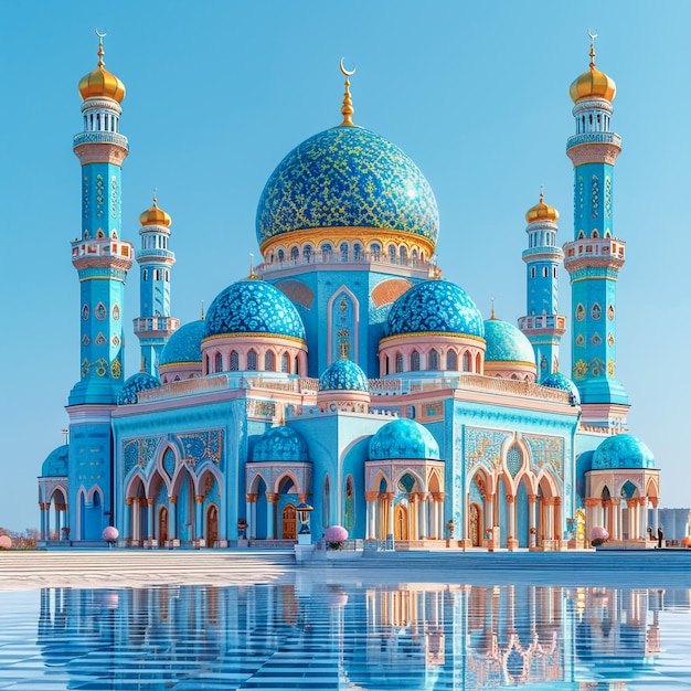 Sharjah mosque largest masjid in dubai ramadan eid concept background arabic letter means indeed prayer has been decreed upon the believers a decree of specified times travel and tourism image