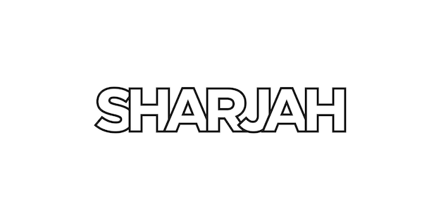 Sharjah in the United Arab Emirates emblem