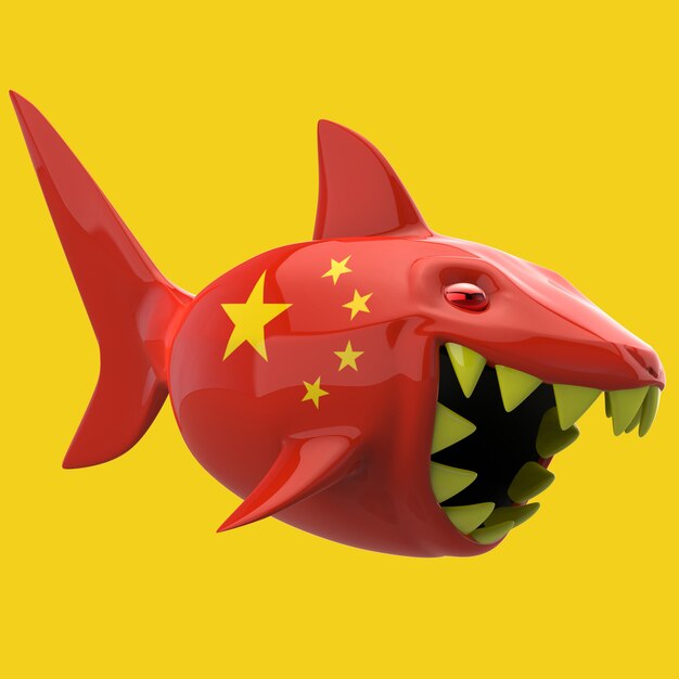 Shark concept - 3d illustration