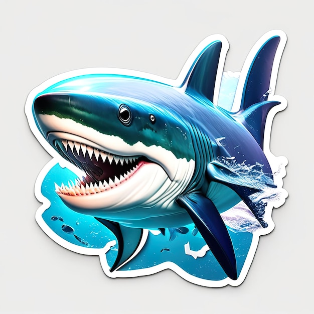 Shark illustration Generative AI