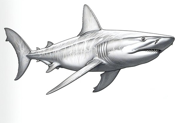 Photo shark illustration isolated on white background