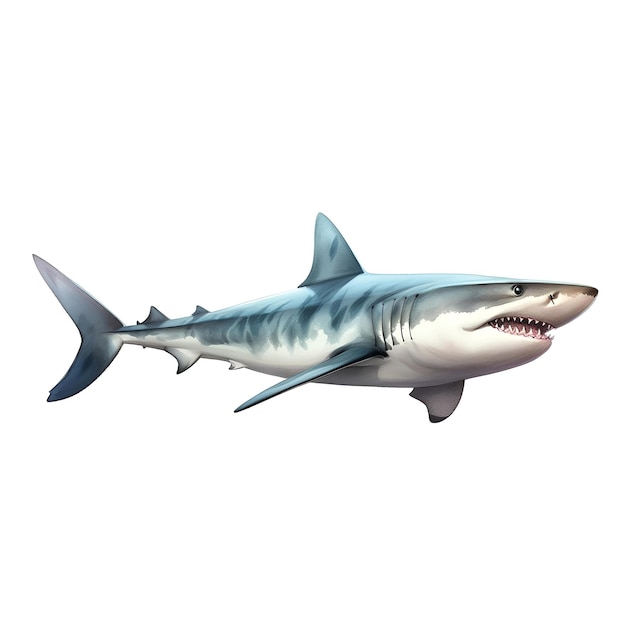 Photo a shark isolated on white background