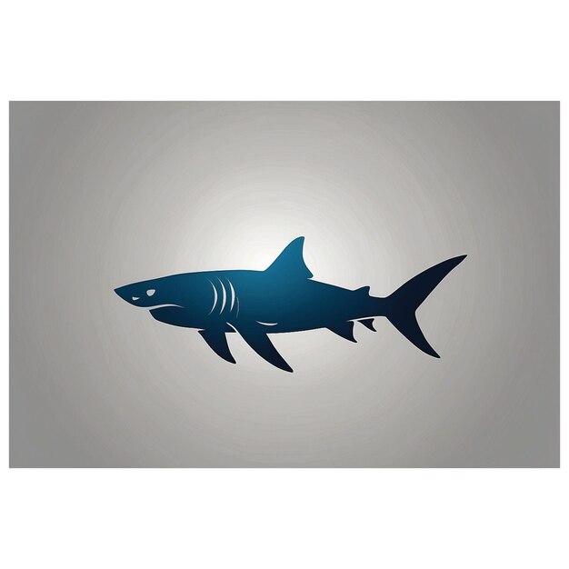 shark silhouette logo icon design image