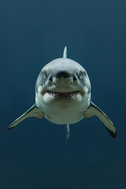 Photo a shark swimming under water