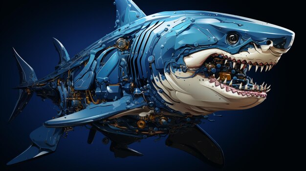 shark vector HD 8K wallpaper Stock Photographic