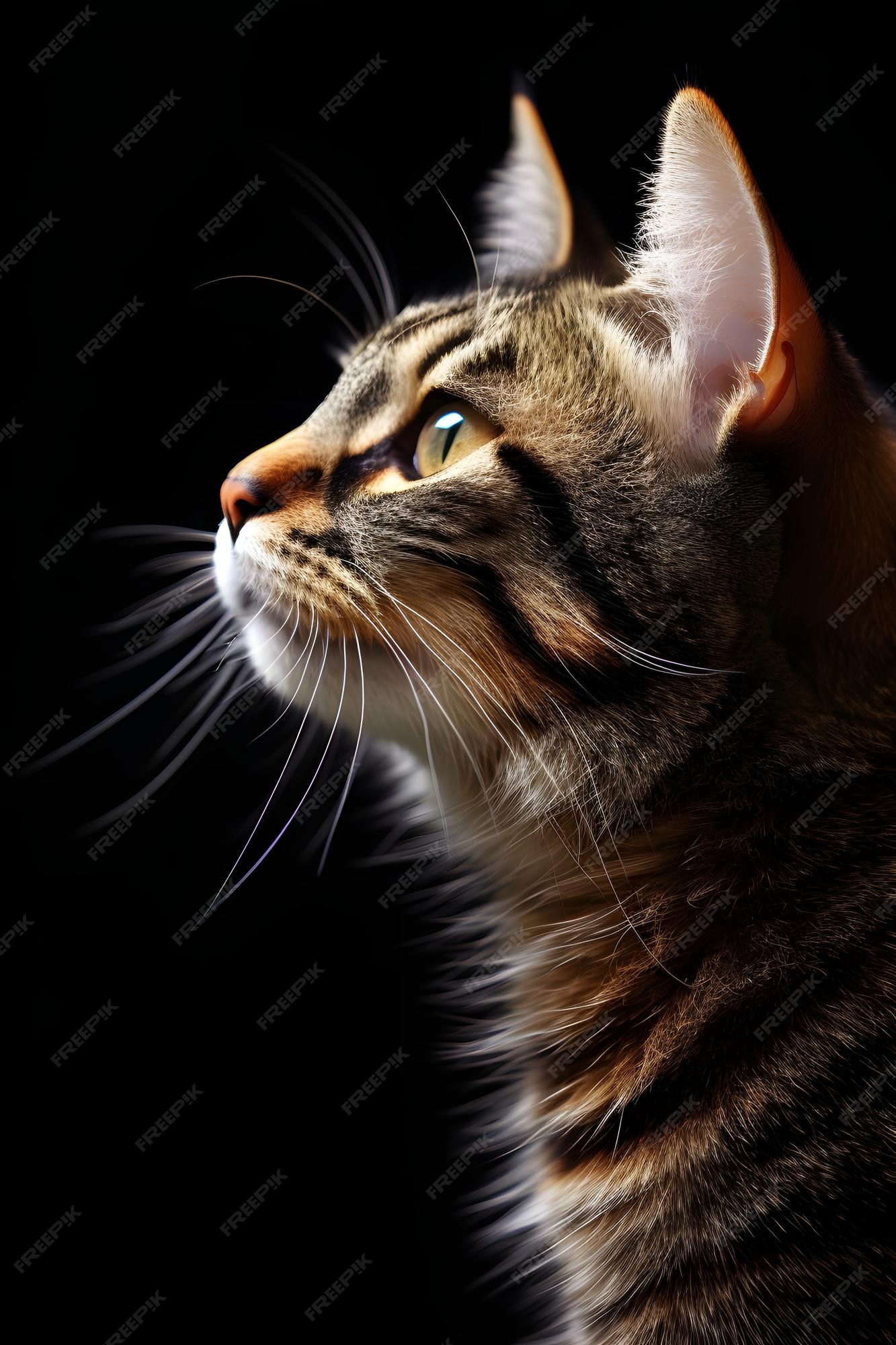 Premium AI Image sharp clean focus of cat side profile view
