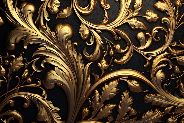 Sharp gold filigree ornate texture