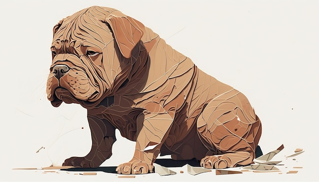 Sharpei dog Creative illustration Ai Generate