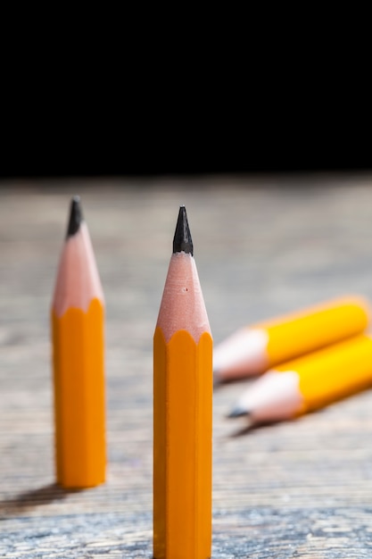 Sharpened pencils for drawing diagrams or drawings, small pencils