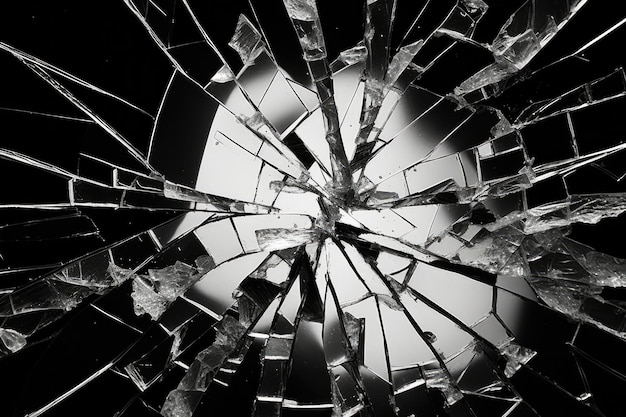 shattered and broken glass texture or background