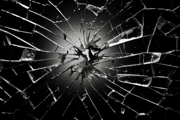 shattered and broken glass texture or background