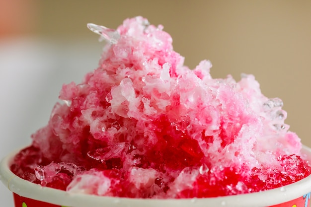 Photo shave ice with sala flavor and condensed milk