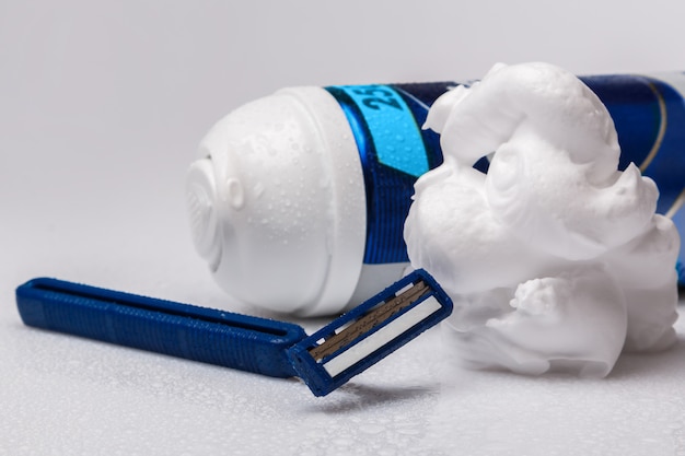 Shaving razors and foam