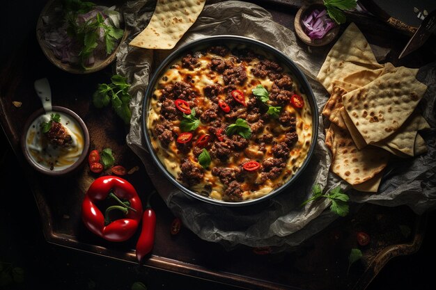 Shawarma Beef Queso Dip