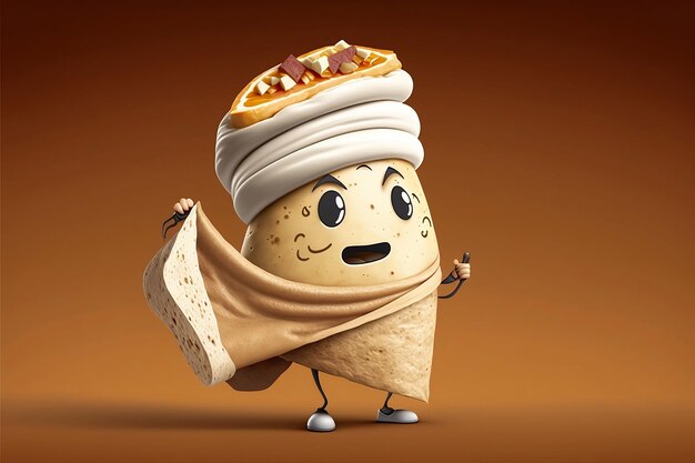 Shawarma cartoon character