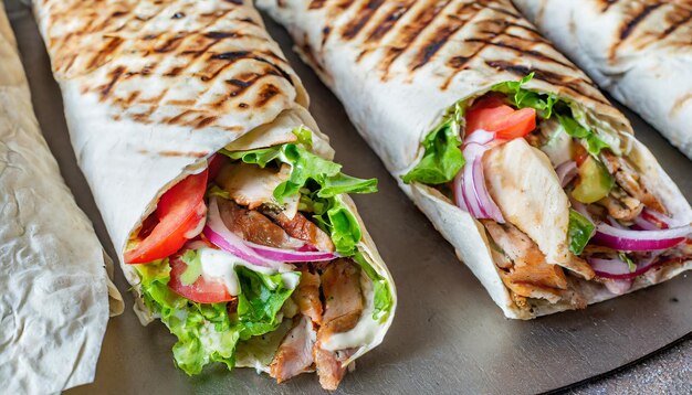 Shawarma gyros background Traditional turkish