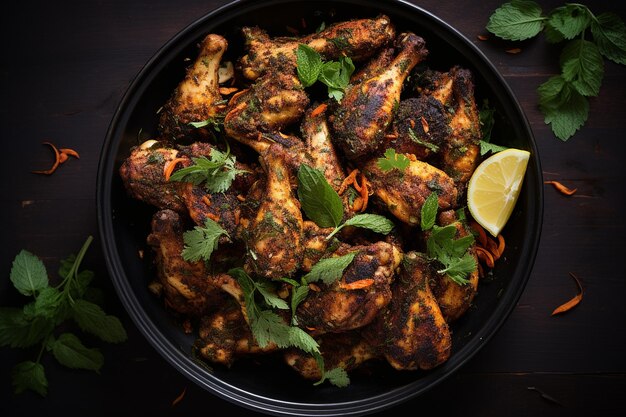 Photo shawarma spiced chicken wings