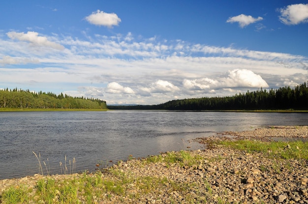 The Shchugor river in the Northern Urals