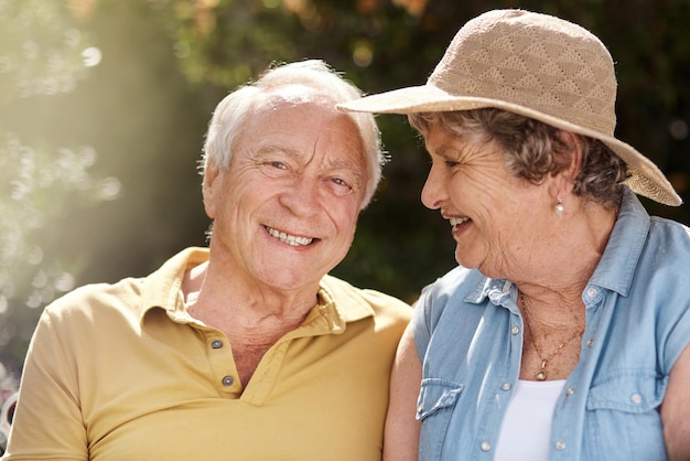 Photo she could eclipse the sun and id thank her portrait of an elderly couple enjoying the sun in their backyard