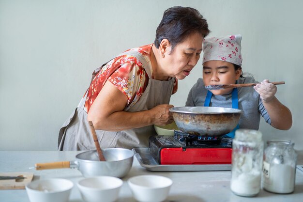 She and her grandmother were inhaling the fragrance of the food