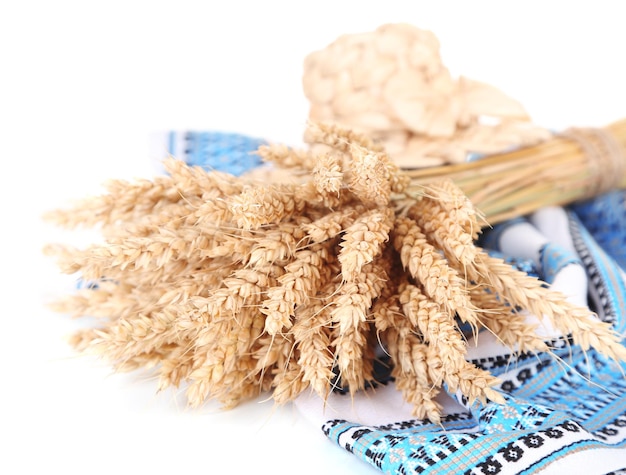 Sheaf of wheat isolated on white