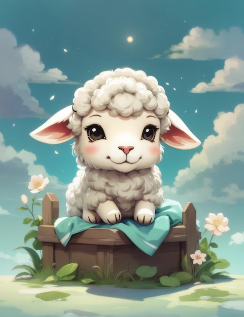 sheep chibi cartoon