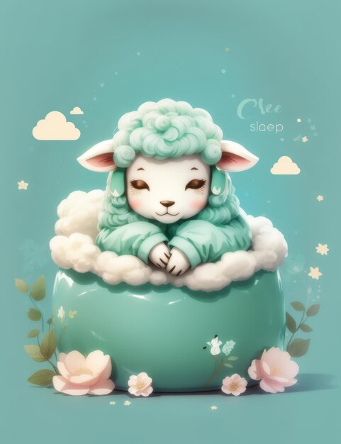 sheep chibi cartoon