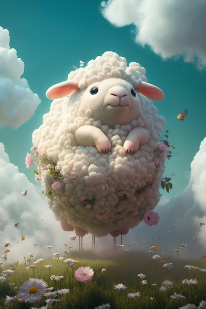 A sheep in a cloud