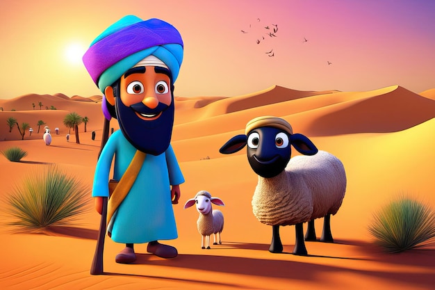 sheep in the desert