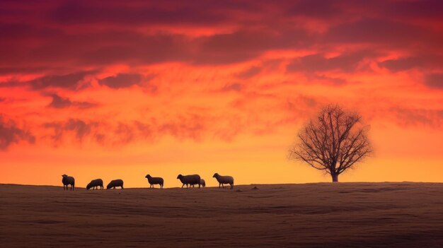 sheep isolated