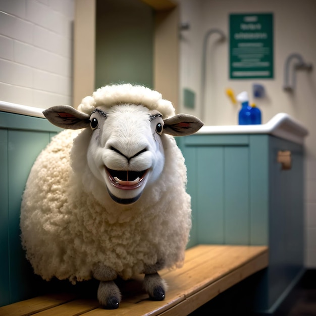 Foto pecore in attesa dal veterinario