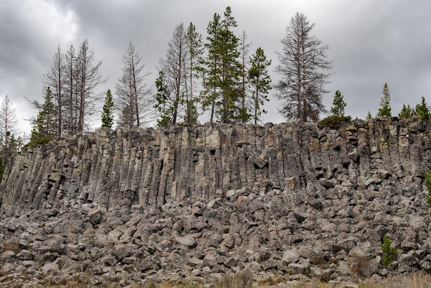 Sheepeater Cliff in Yellowstone National Park