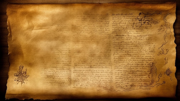 Sheet of ancient parchment