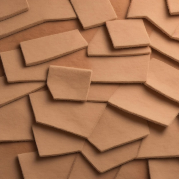 A sheet of brown paper with a square of brown paper on it.