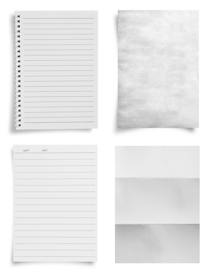 Photo sheet of paper texture background with copy space for text