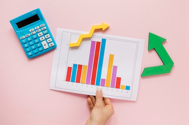 Photo sheet with economy chart