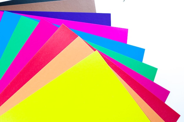 Photo sheets of colored paper