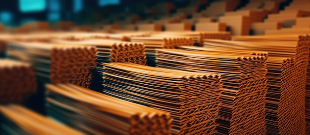 Sheets of corrugated cardboard