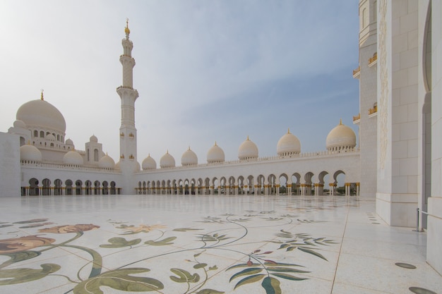 Sheikh Zayed Grand Mosque in the Abu Dhabi United Arab Emirates