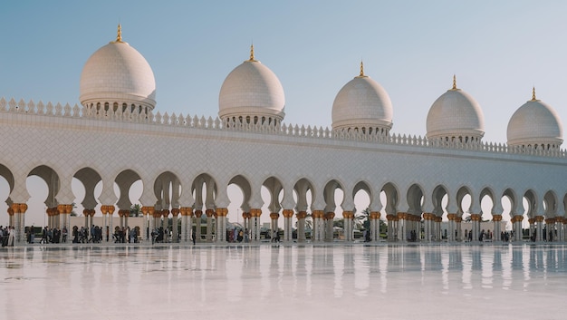 The sheikh zayed grand mosque in abu dhabi